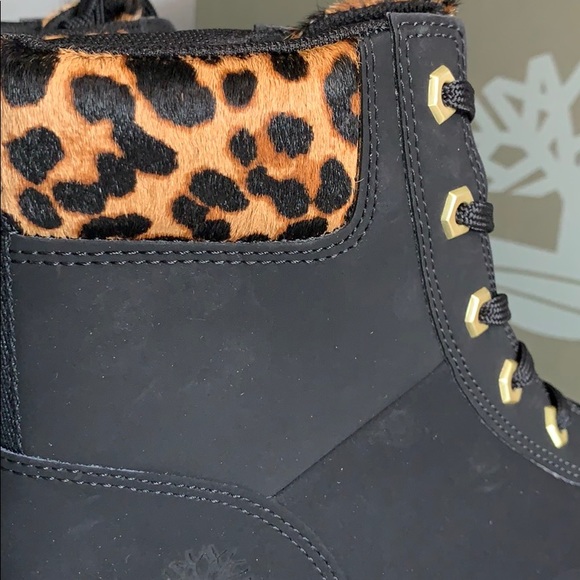 Timberland Skyla Bay in Black Leather & Leopard - 5x #hostpick - Picture 6 of 10